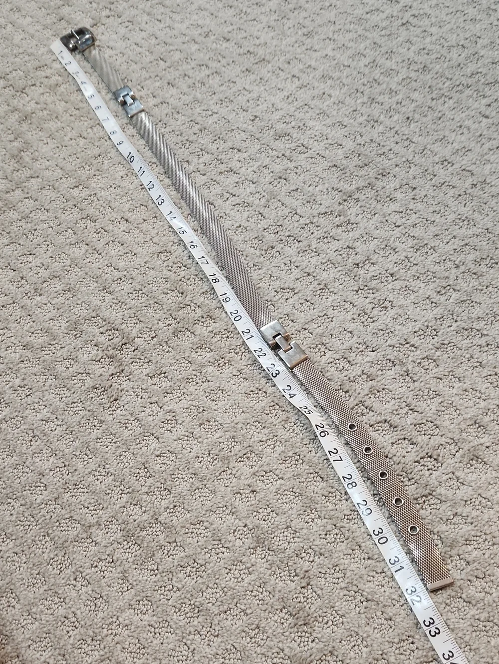 Joan & David Vintage Silver Mesh Metal Belt Women's Size Small